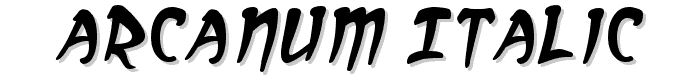 Arcanum Italic font